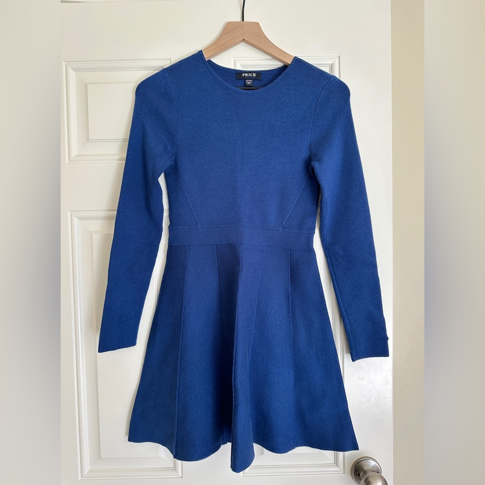 Women's Long Sleeve Blue Dress